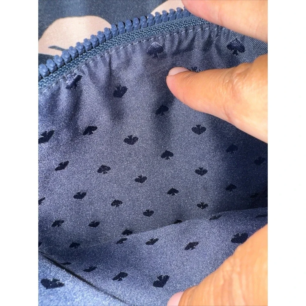 Kate Spade Jae Garden Vine Nylon Crossbody Purse Bag Navy Floral T